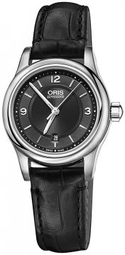 Buy this new Oris Classic Date 28.5mm 01 561 7650 4034-07 5 14 11 ladies watch for the discount price of £620.00. UK Retailer.